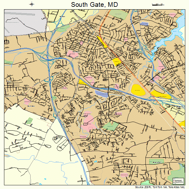 South Gate, MD street map