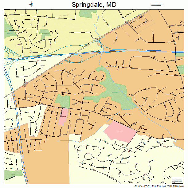 Springdale, MD street map