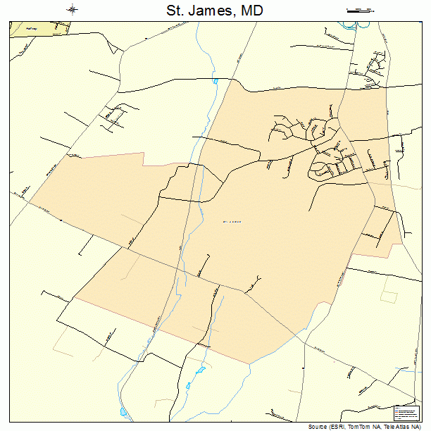 St. James, MD street map