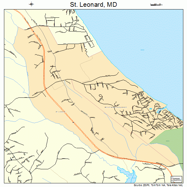 St. Leonard, MD street map