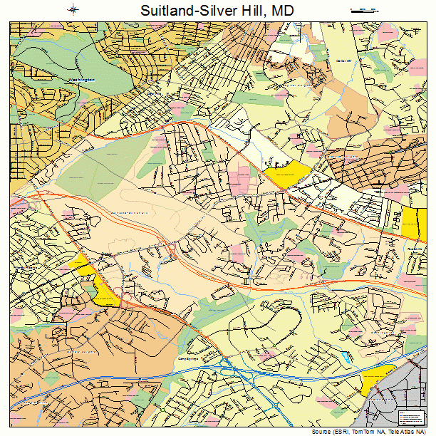 Suitland-Silver Hill, MD street map