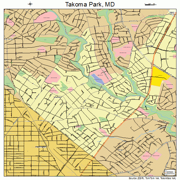 Takoma Park, MD street map