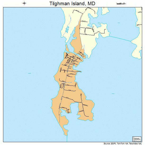 Tilghman Island, MD street map