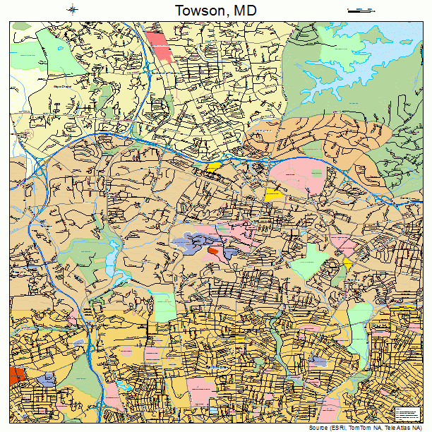 Towson, MD street map