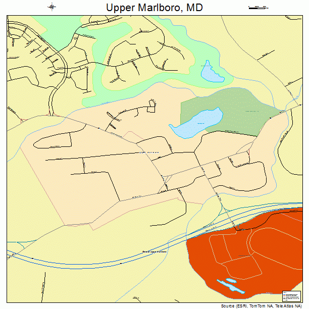Upper Marlboro, MD street map