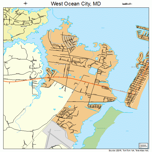 West Ocean City, MD street map