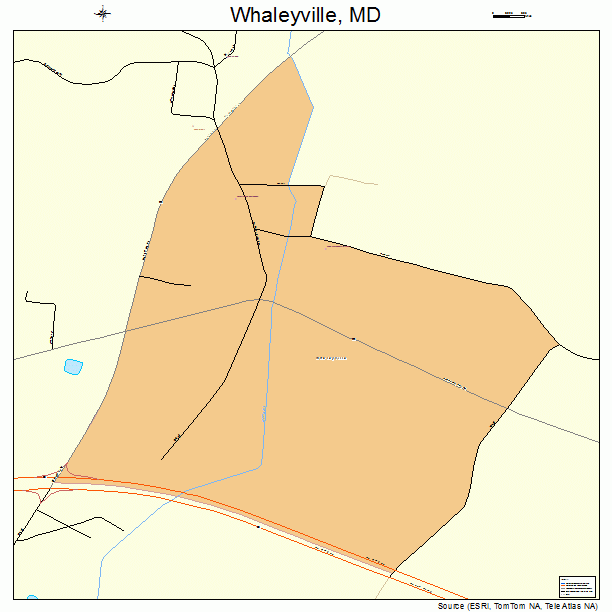 Whaleyville, MD street map