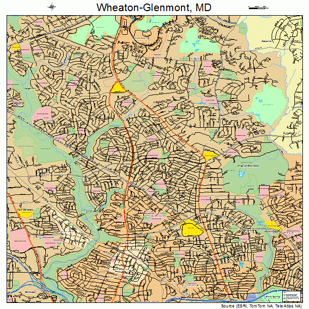 Wheaton-Glenmont, MD street map