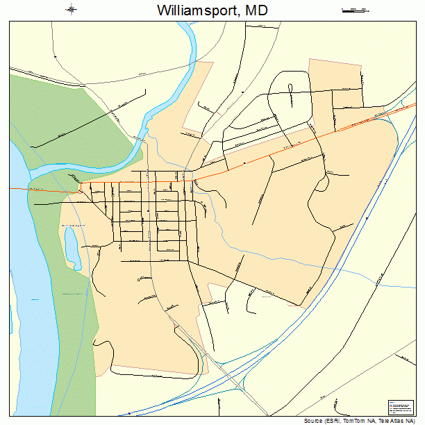 Williamsport, MD street map