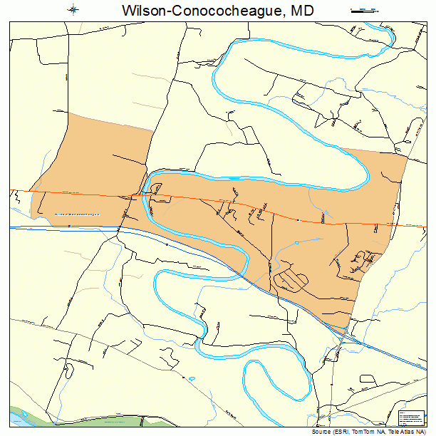 Wilson-Conococheague, MD street map