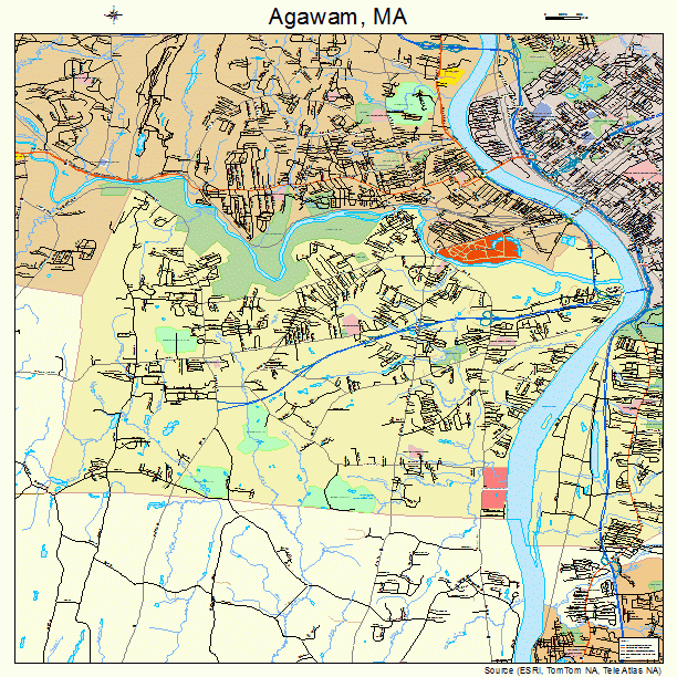 Agawam, MA street map