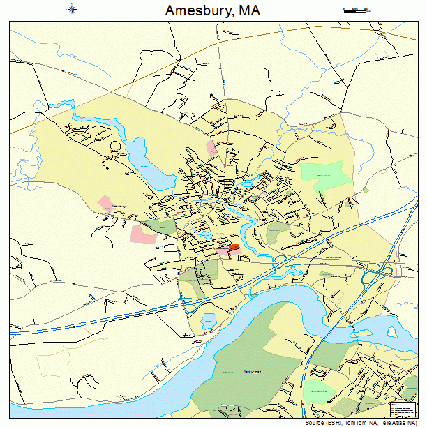 Amesbury, MA street map