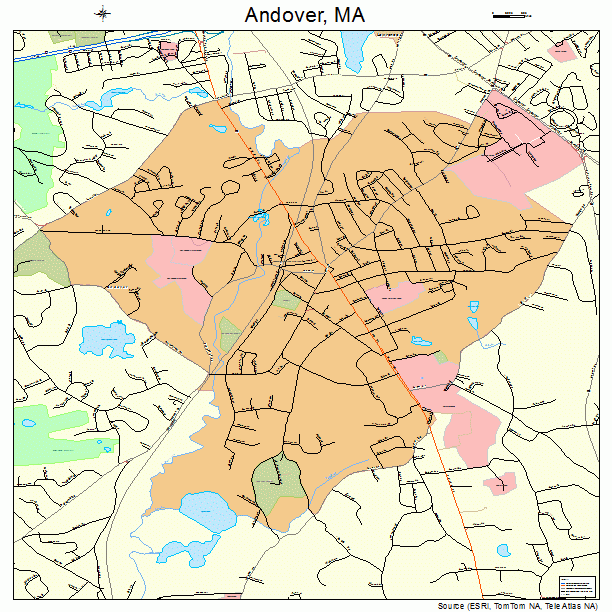 Andover, MA street map