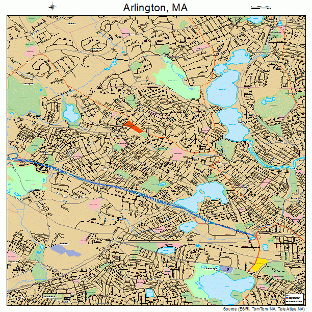 Arlington, MA street map