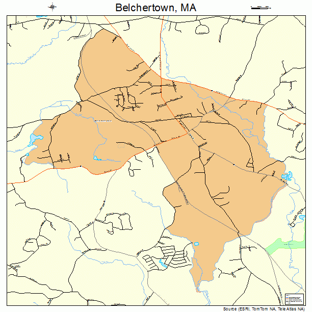 Belchertown, MA street map