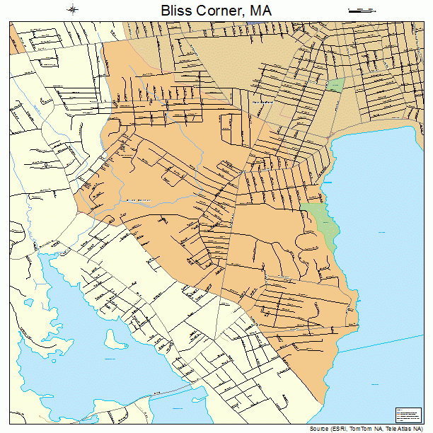 Bliss Corner, MA street map