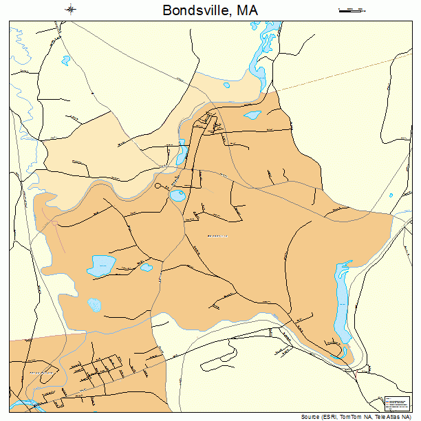 Bondsville, MA street map