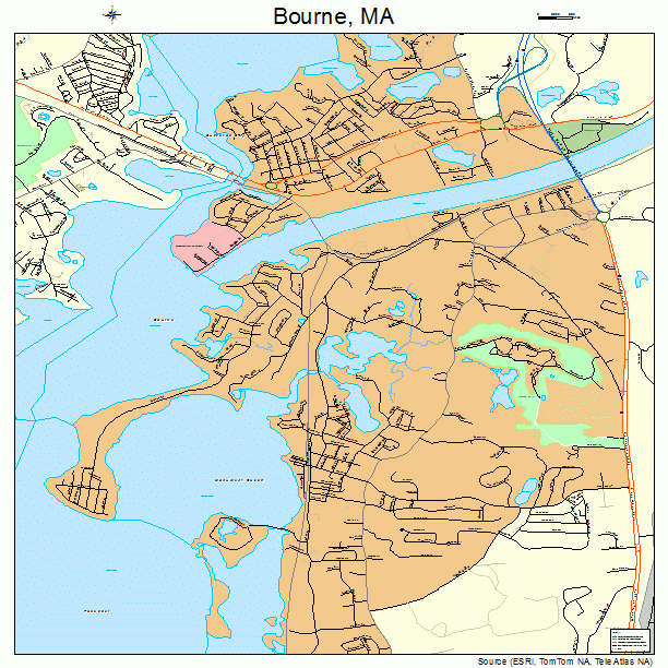 Bourne, MA street map