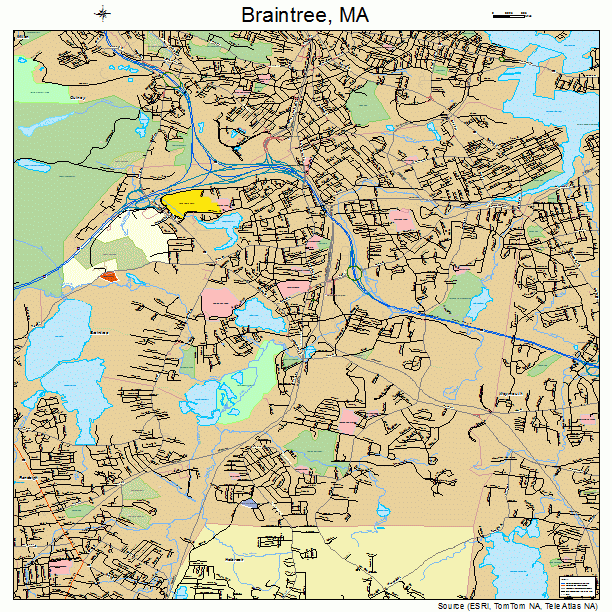 Braintree, MA street map