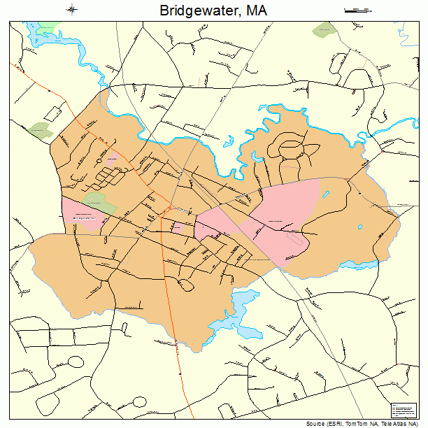 Bridgewater, MA street map