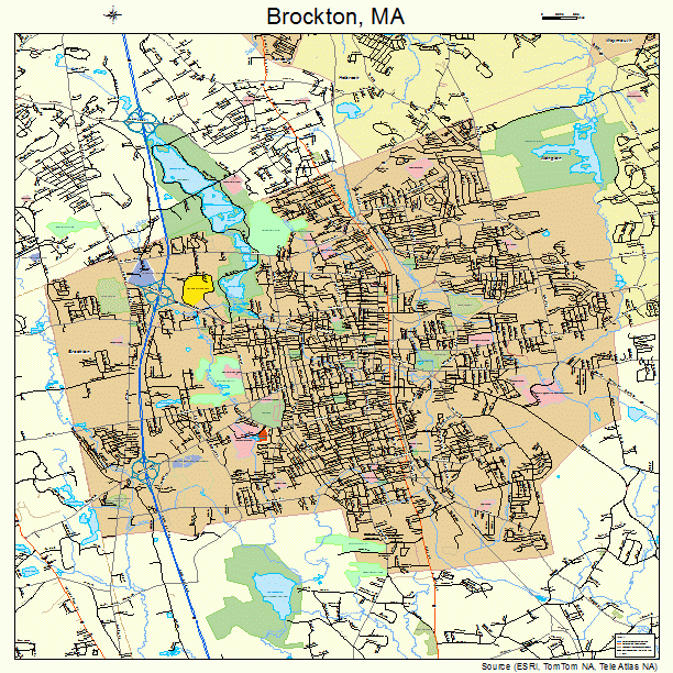 Brockton, MA street map