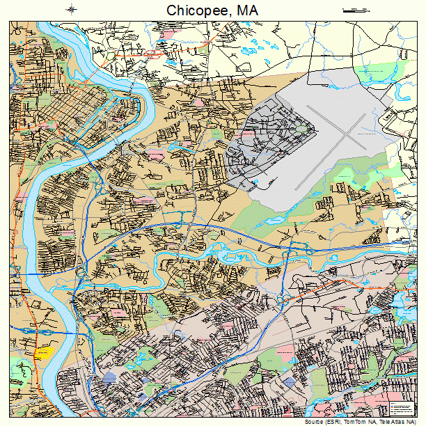 Chicopee, MA street map