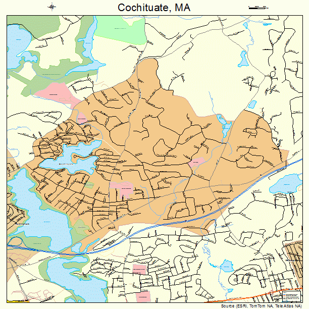 Cochituate, MA street map