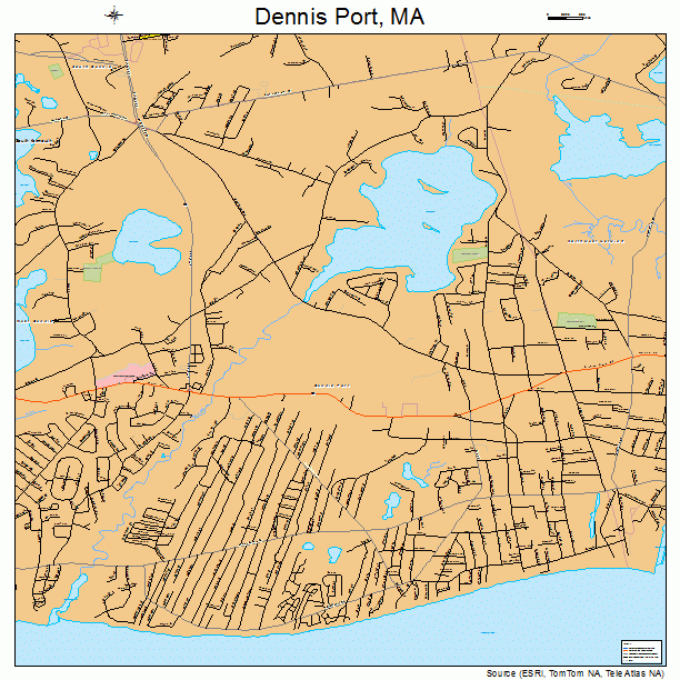 Dennis Port, MA street map