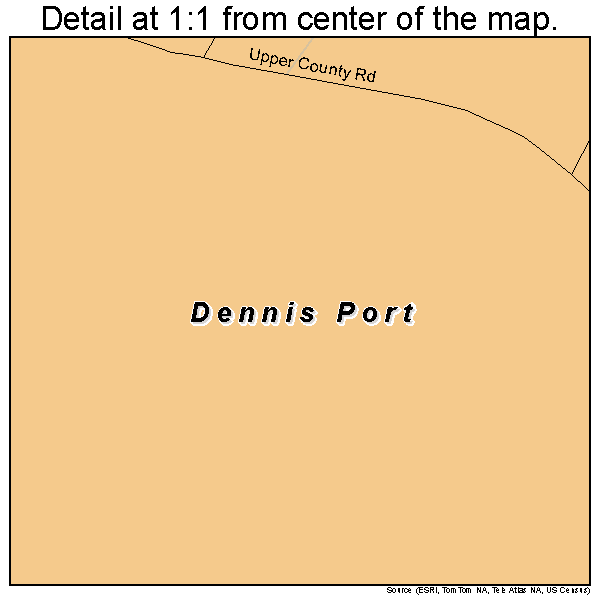 Dennis Port, Massachusetts road map detail