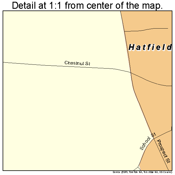Hatfield, Massachusetts road map detail