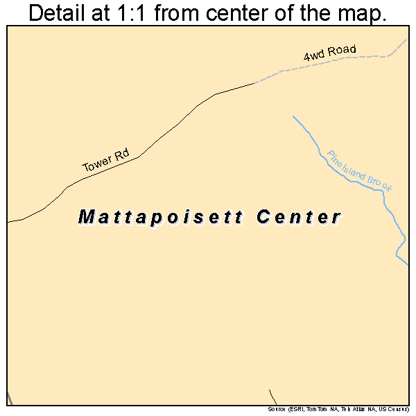 Mattapoisett Center, Massachusetts road map detail