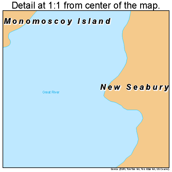 Monomoscoy Island, Massachusetts road map detail