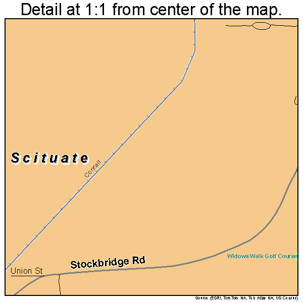 Scituate, Massachusetts road map detail