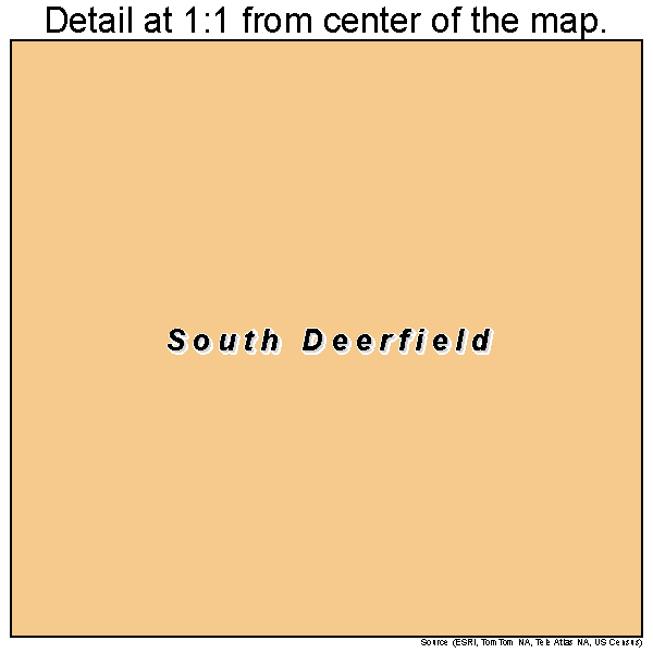 South Deerfield, Massachusetts road map detail