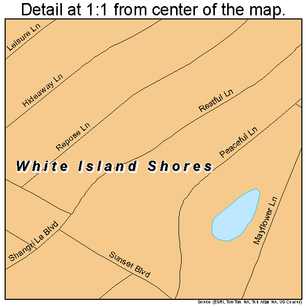 White Island Shores, Massachusetts road map detail