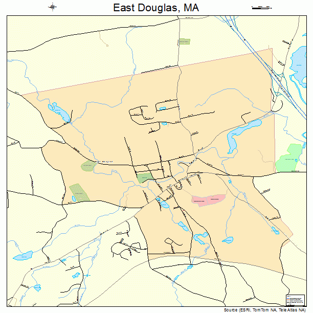 East Douglas, MA street map