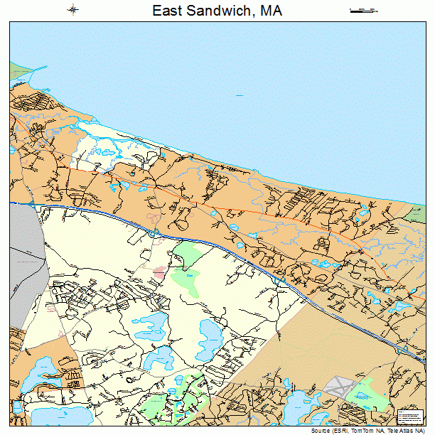 East Sandwich, MA street map