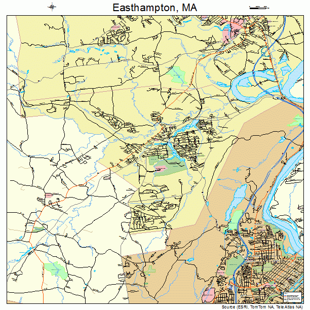 Easthampton, MA street map