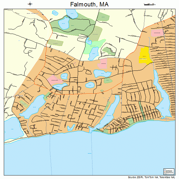Falmouth, MA street map