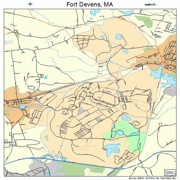 Fort Devens, MA street map