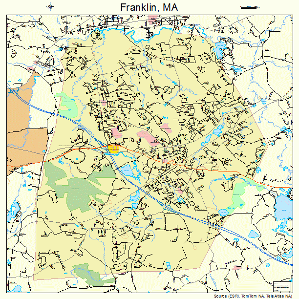 Franklin, MA street map