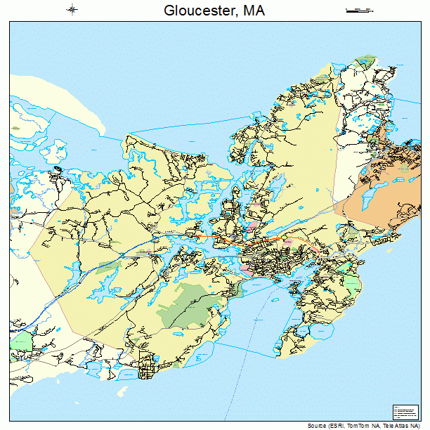 Gloucester, MA street map