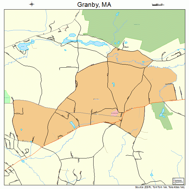 Granby, MA street map