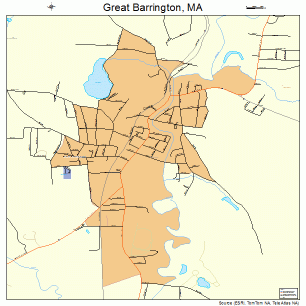 Great Barrington, MA street map