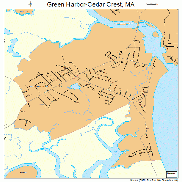 Green Harbor-Cedar Crest, MA street map