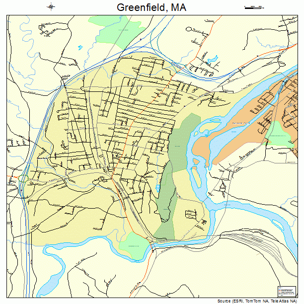 Greenfield, MA street map
