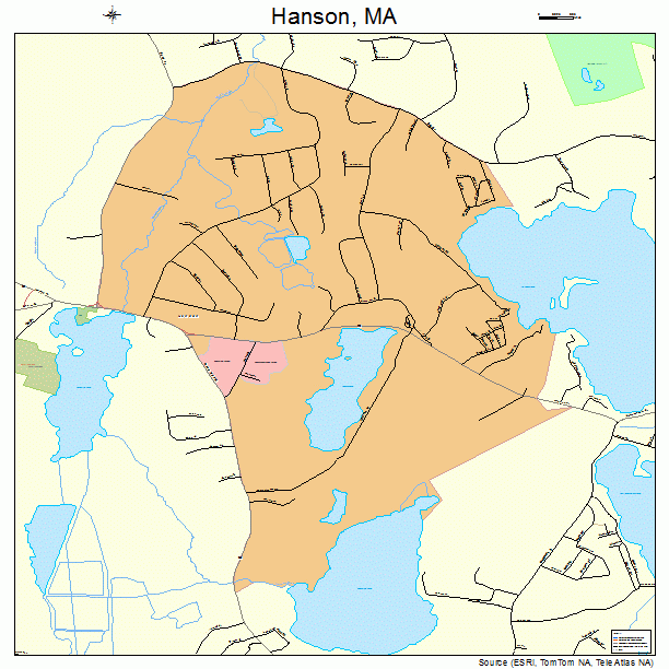 Hanson, MA street map