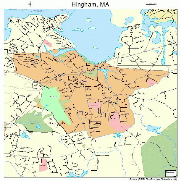 Hingham, MA street map