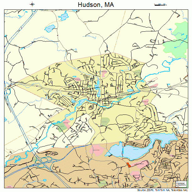 Hudson, MA street map