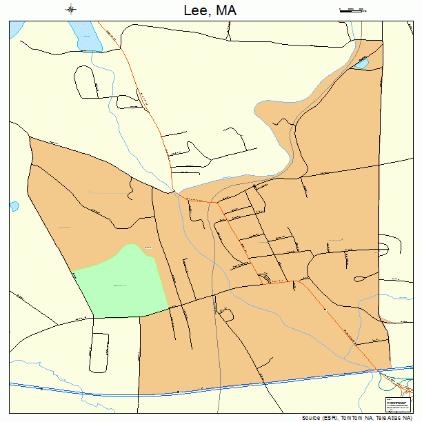 Lee, MA street map